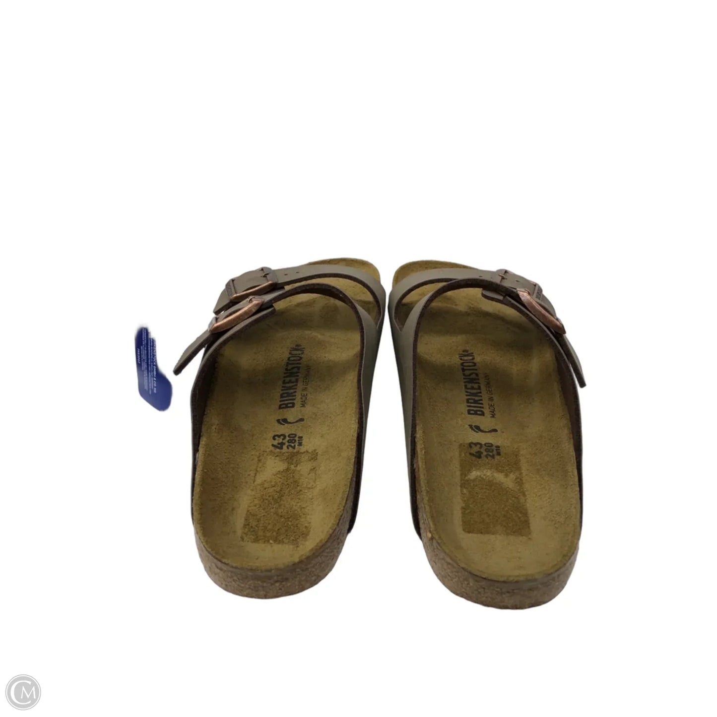 Sandals Flats By Birkenstock In Brown, Size: 12