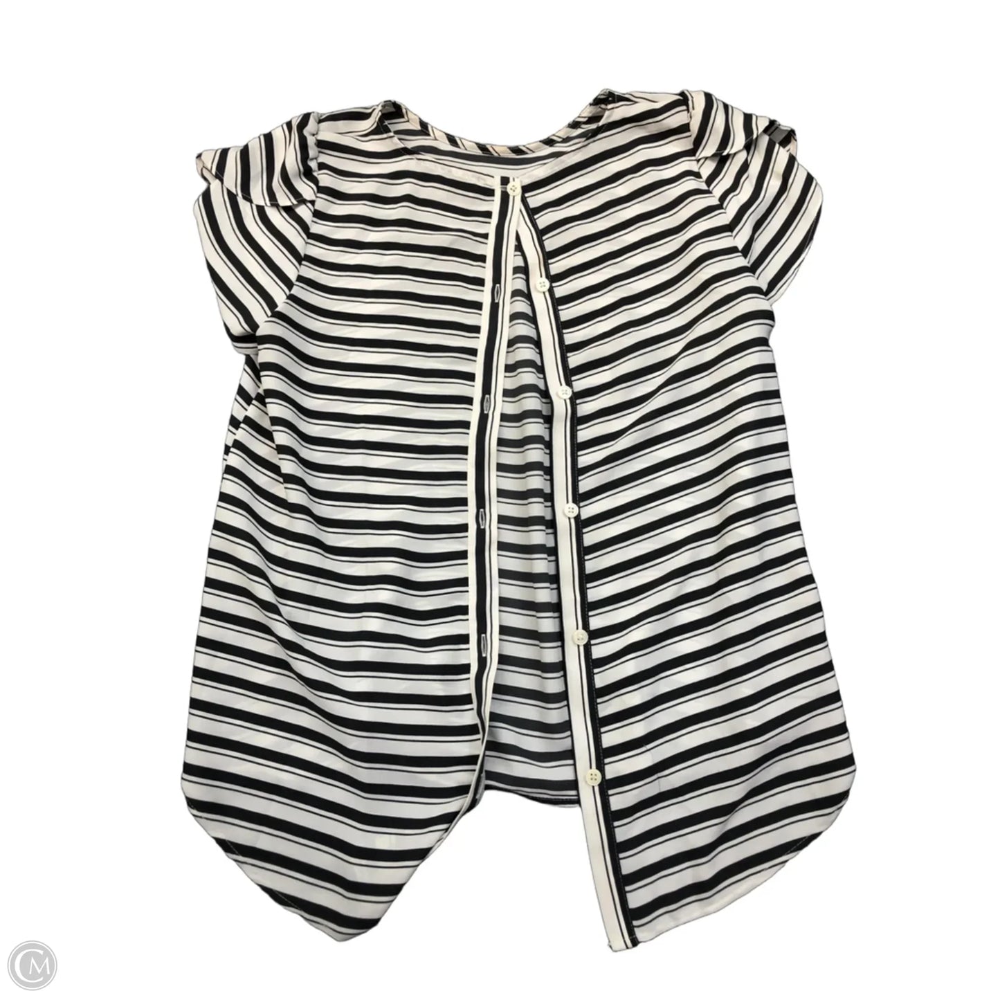 Top Short Sleeve By Loft In Striped Pattern, Size: S