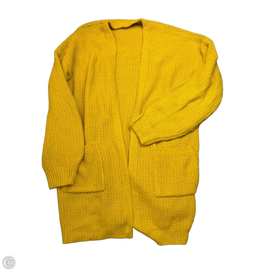 Sweater Cardigan By Merokeety In Yellow, Size: Xxl