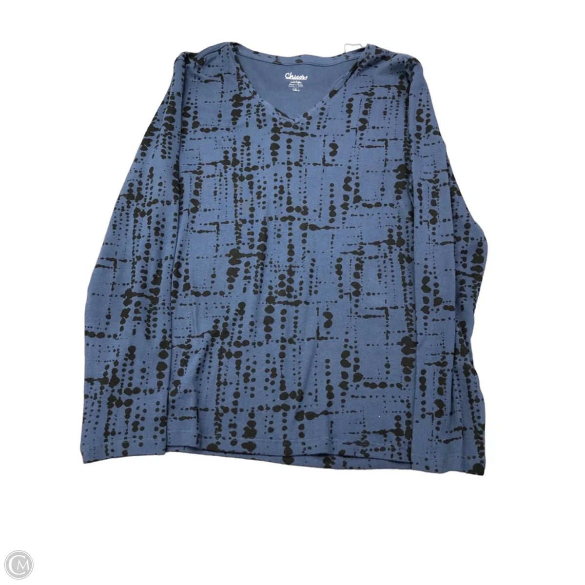Top Long Sleeve By Chicos In Navy, Size: 2