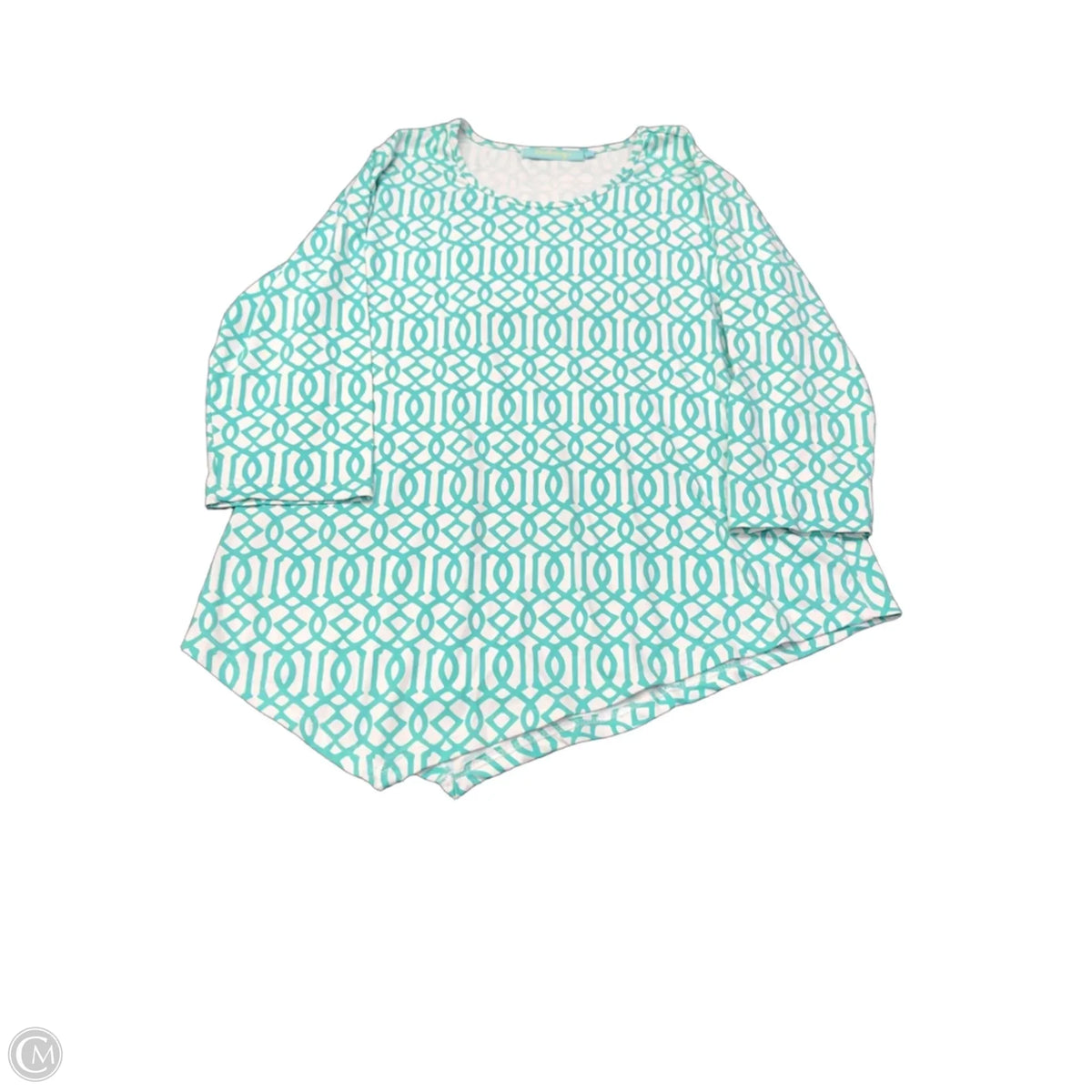Top Long Sleeve By Anthonys In Teal, Size: L