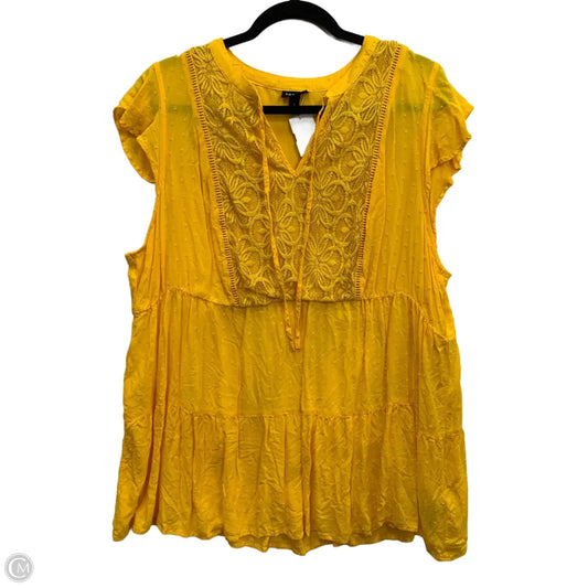Top Sleeveless By Torrid In Yellow, Size: 3x