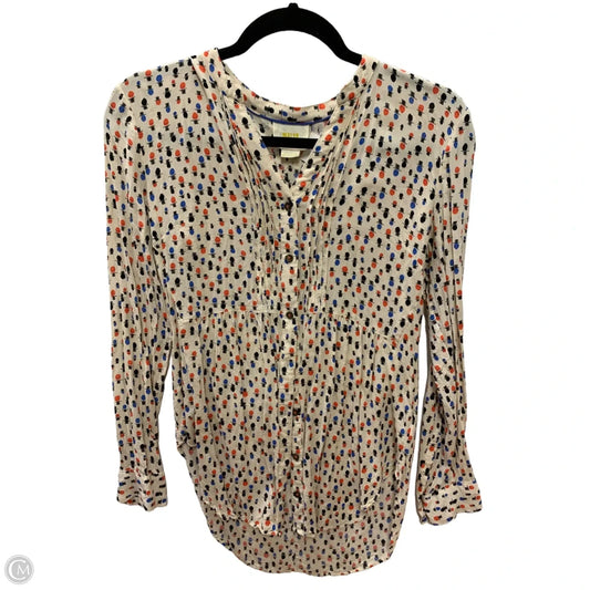 Top Long Sleeve By Maeve In Tan, Size: 6