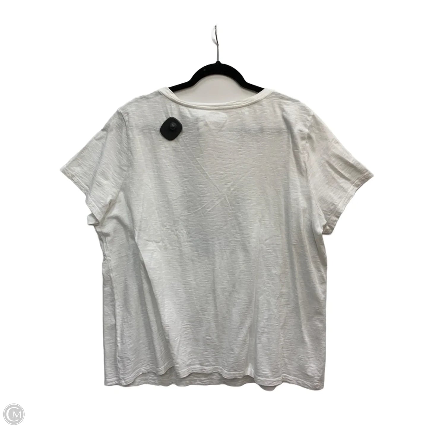 Top Short Sleeve By Talbots In White, Size: 2x