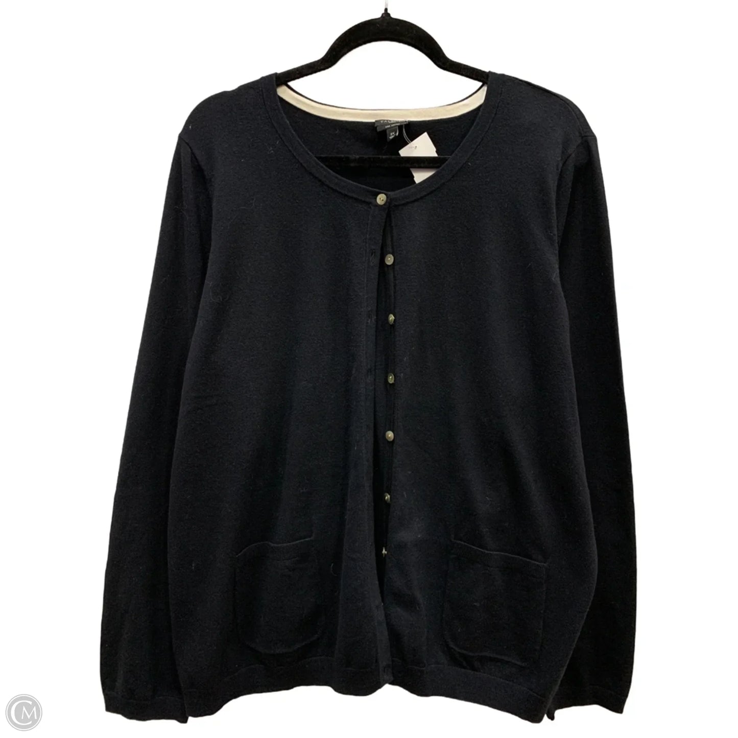 Sweater Cardigan By Talbots In Black, Size: 2x
