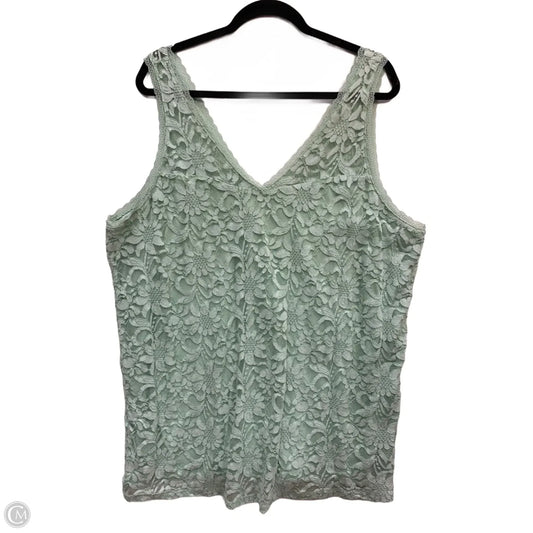 Top Sleeveless By Torrid In Green, Size: 26