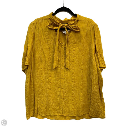 Top Short Sleeve By Lane Bryant In Yellow, Size: 24