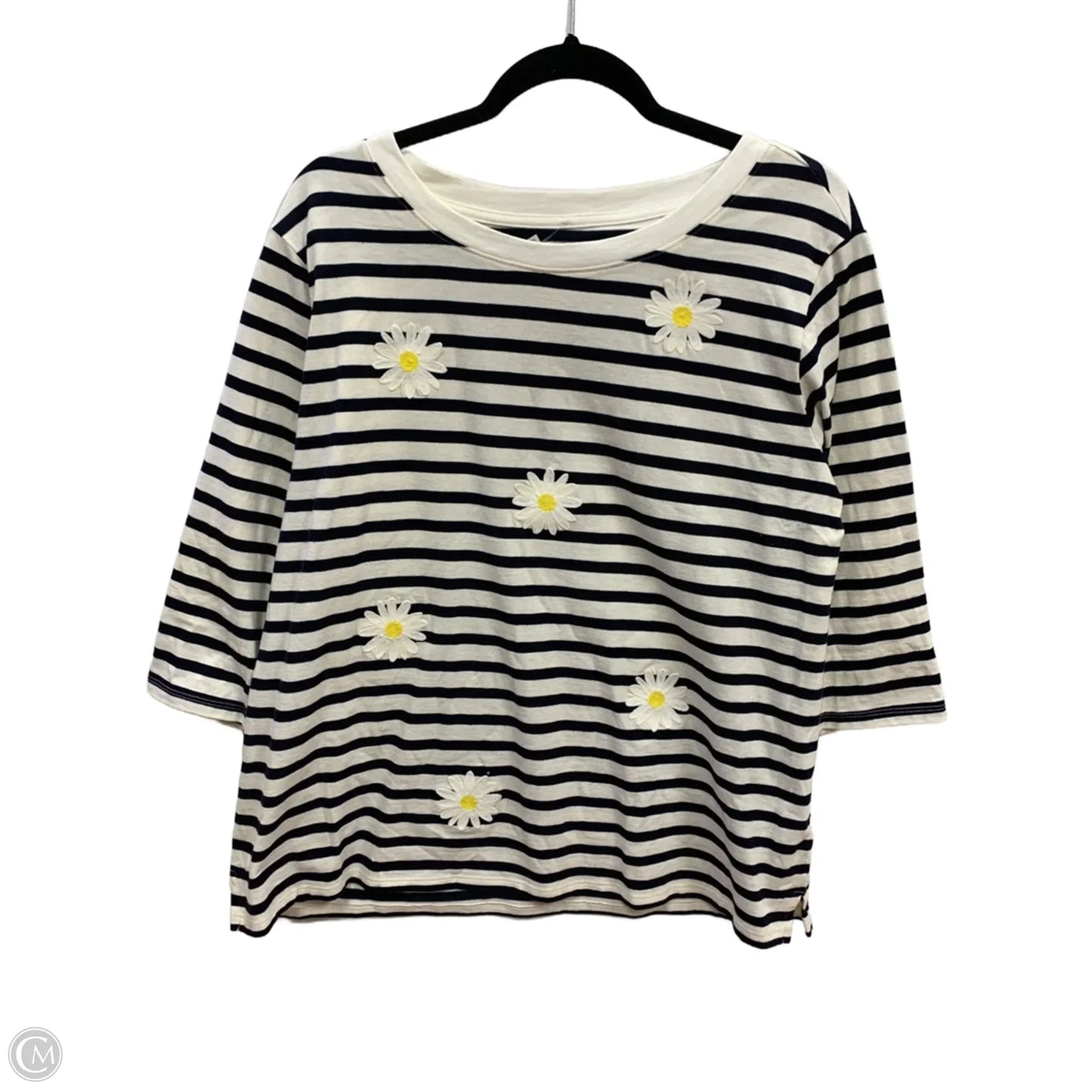 Top Long Sleeve By Talbots In White, Size: 1x