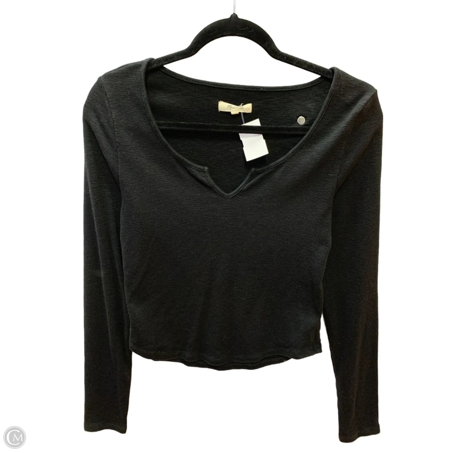 Top Long Sleeve By Madewell In Black, Size: M