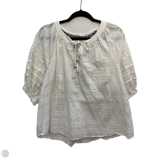 Top Short Sleeve By Knox Rose In White, Size: Xxl