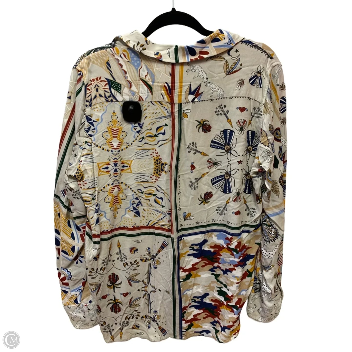 Top Long Sleeve By Cma In Grey, Size: L