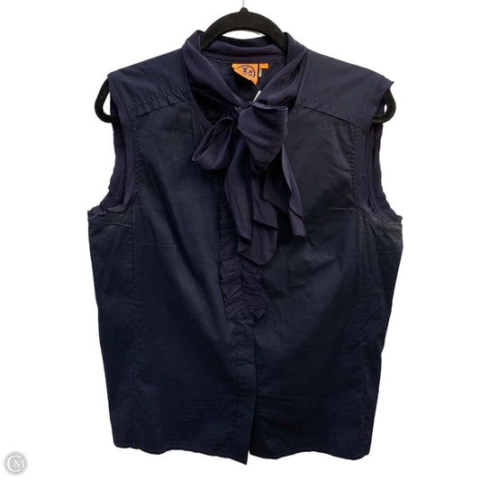 Top Sleeveless Designer By Tory Burch In Navy, Size: 14