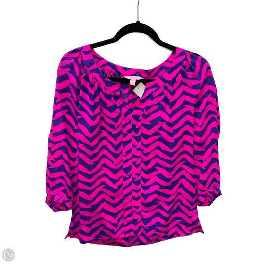 Top Long Sleeve Designer By Lilly Pulitzer In Pink, Size: Xs
