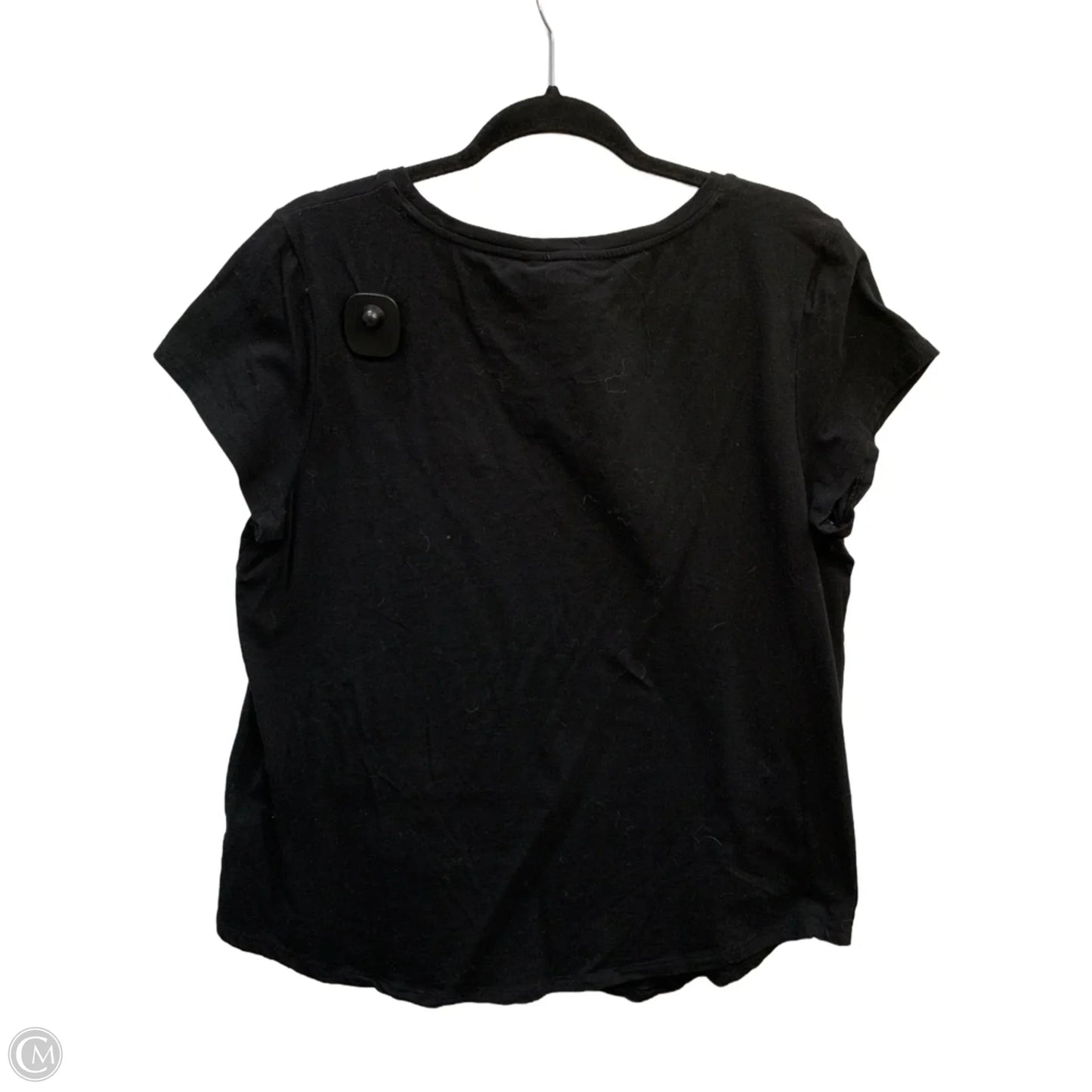 Top Short Sleeve By Simply Vera In Black, Size: Xl