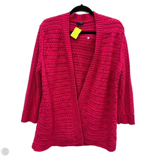 Sweater Cardigan By Talbots In Pink, Size: Xl