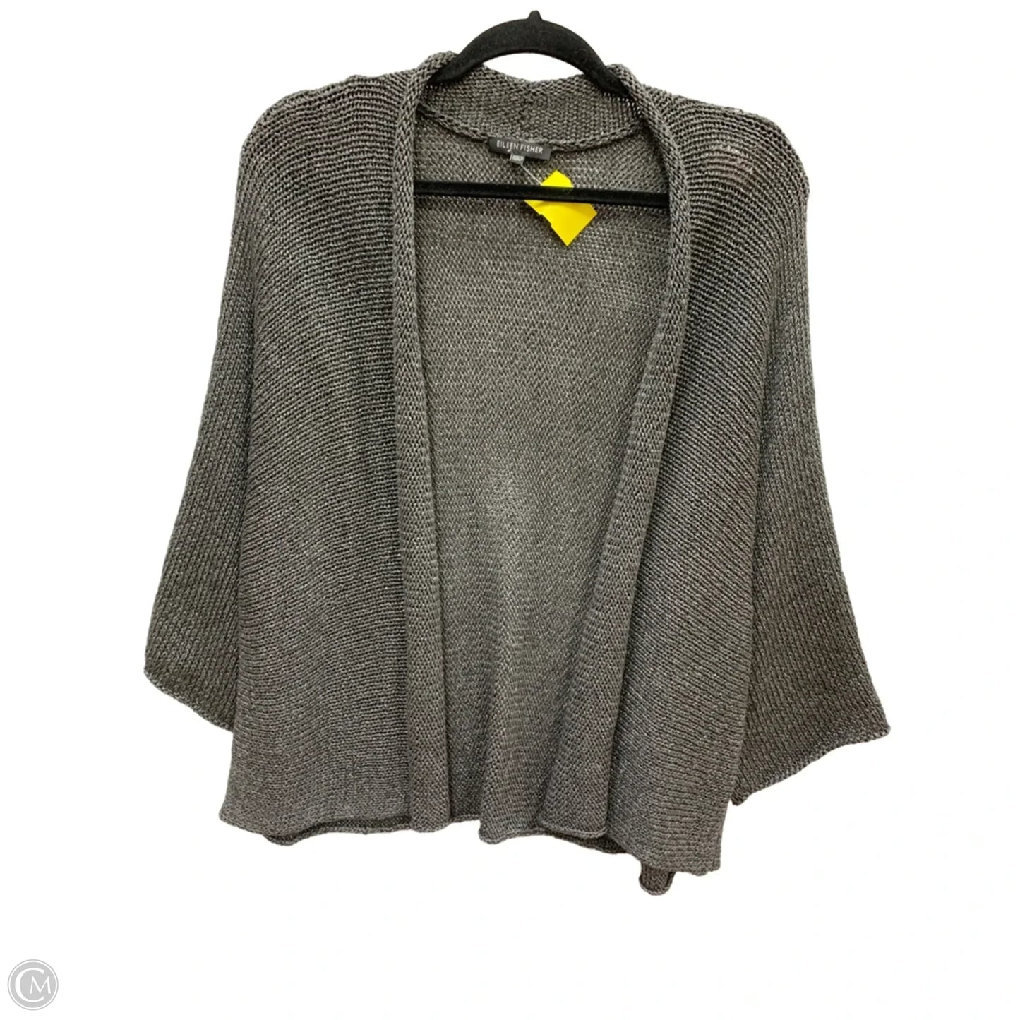 Sweater Cardigan By Eileen Fisher In Grey, Size: L