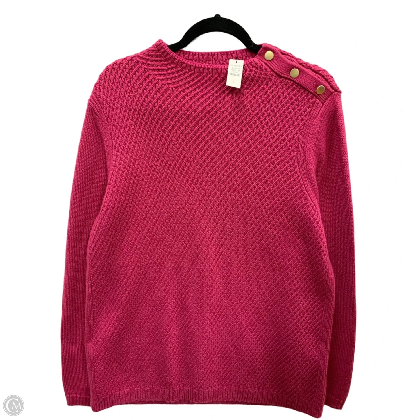 Sweater By Talbots In Pink, Size: L