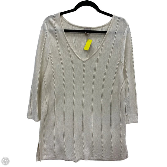 Sweater By Chicos In Cream, Size: L