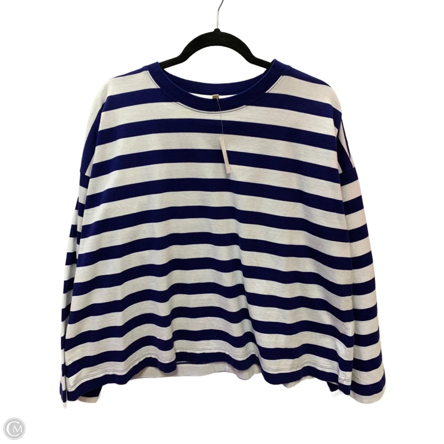 Top Long Sleeve By Madewell In Blue, Size: L