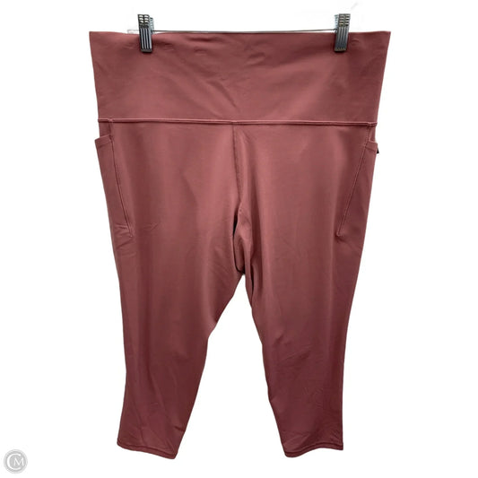 Athletic Leggings By Athleta In Mauve, Size: 2x