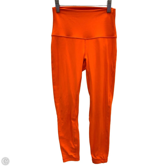 Athletic Leggings By Lululemon In Orange, Size: 4