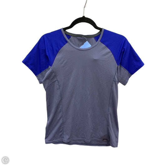 Athletic Top Short Sleeve By Patagonia In Blue, Size: S