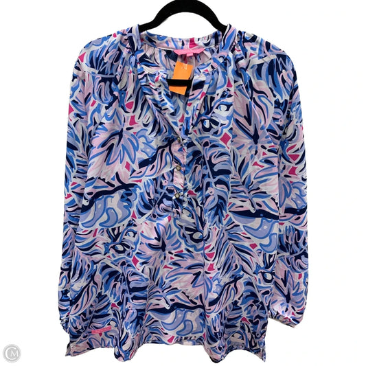 Top Long Sleeve By Simply Southern In Blue, Size: Xl