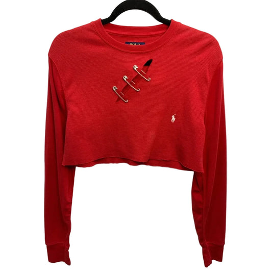 Top Long Sleeve By Polo Ralph Lauren In Red, Size: M