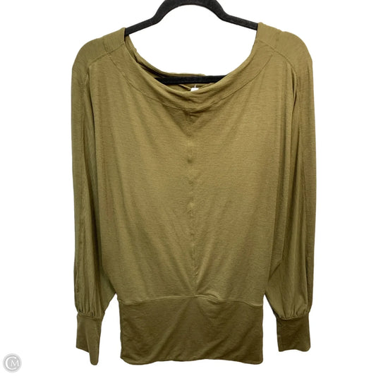 Athletic Top Long Sleeve Crewneck By Free People In Green, Size: Sp