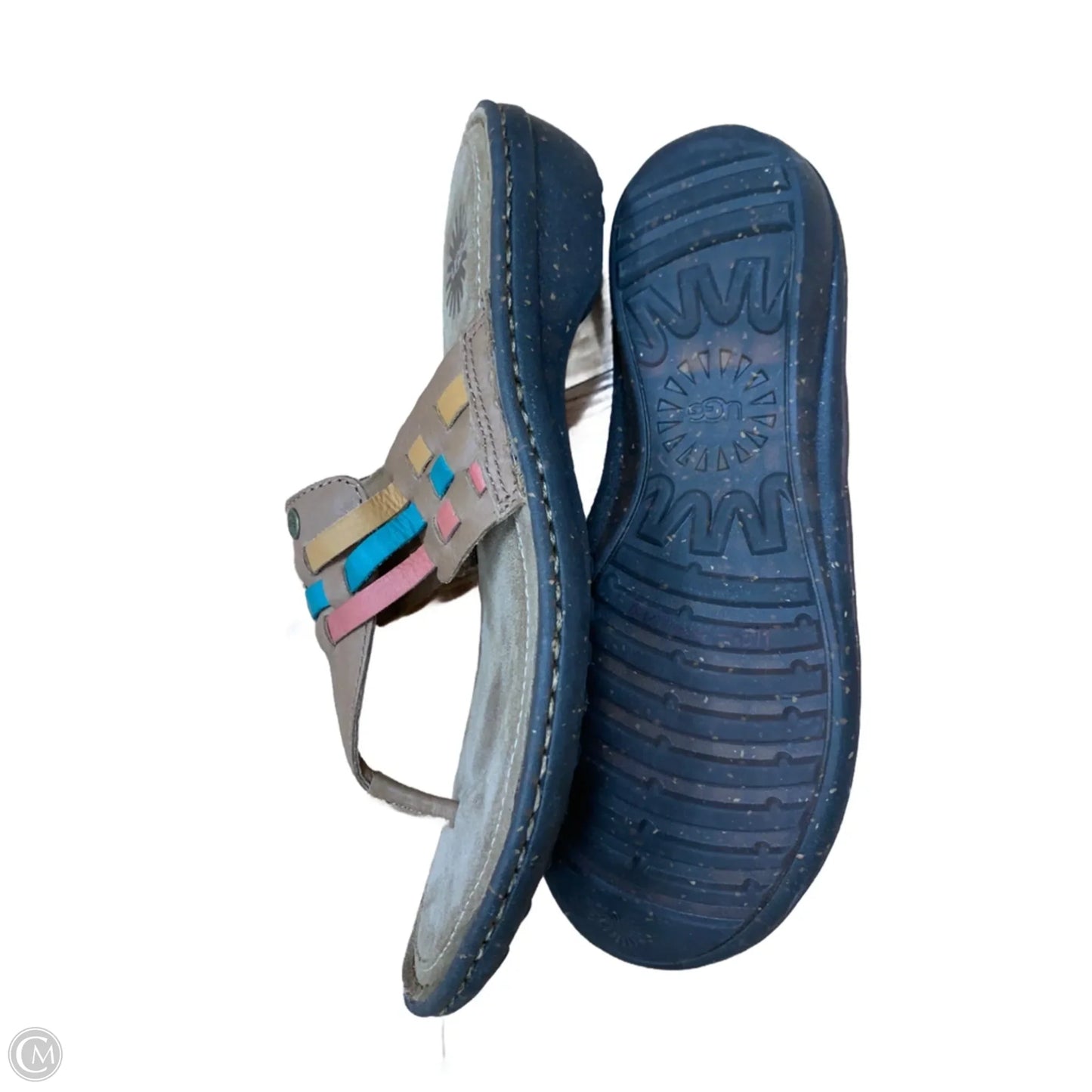 Sandals Designer By Ugg In Brown, Size: 9