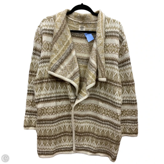 Sweater Cardigan By Good Hart In Beige, Size: Xl