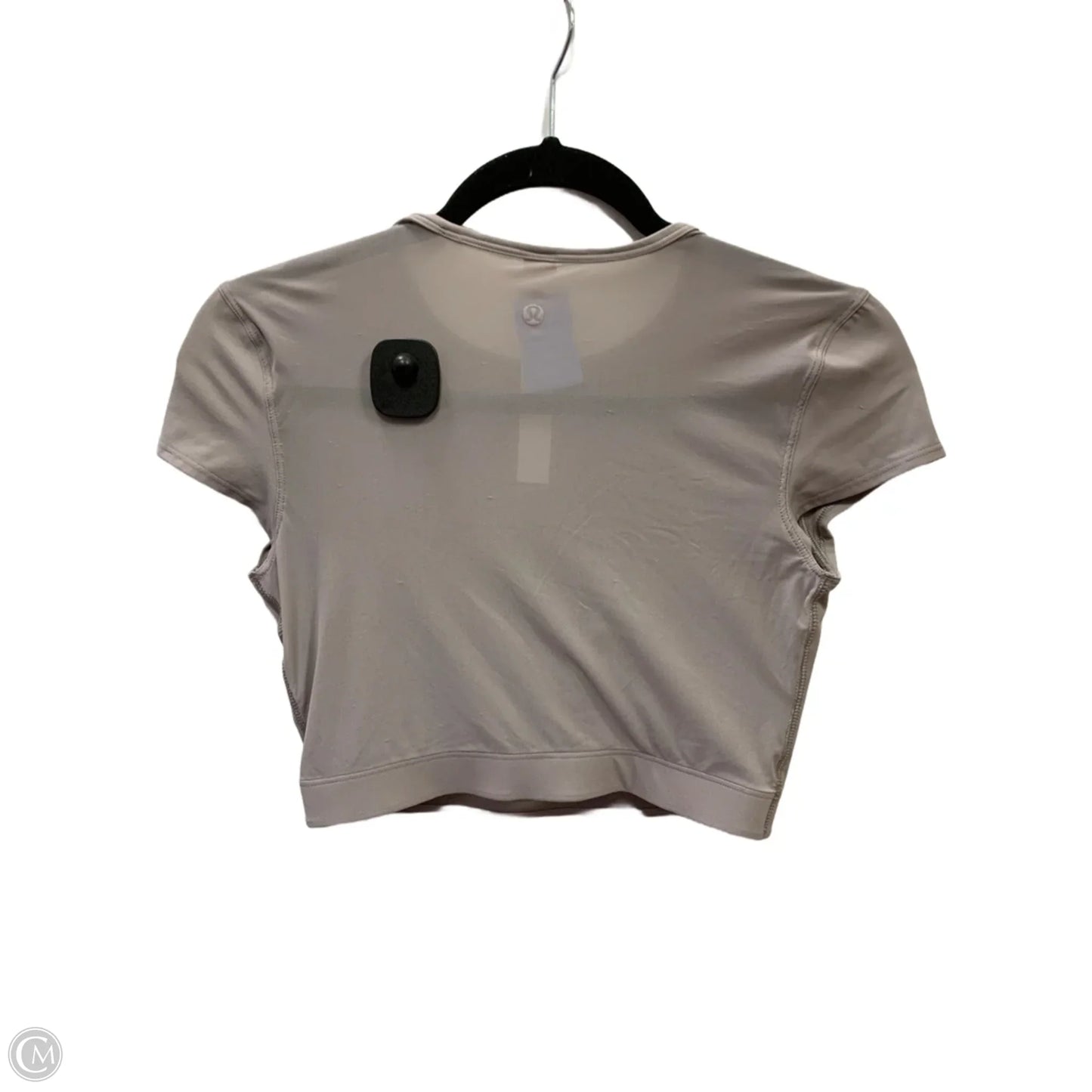 Athletic Top Short Sleeve By Lululemon In Grey, Size: M