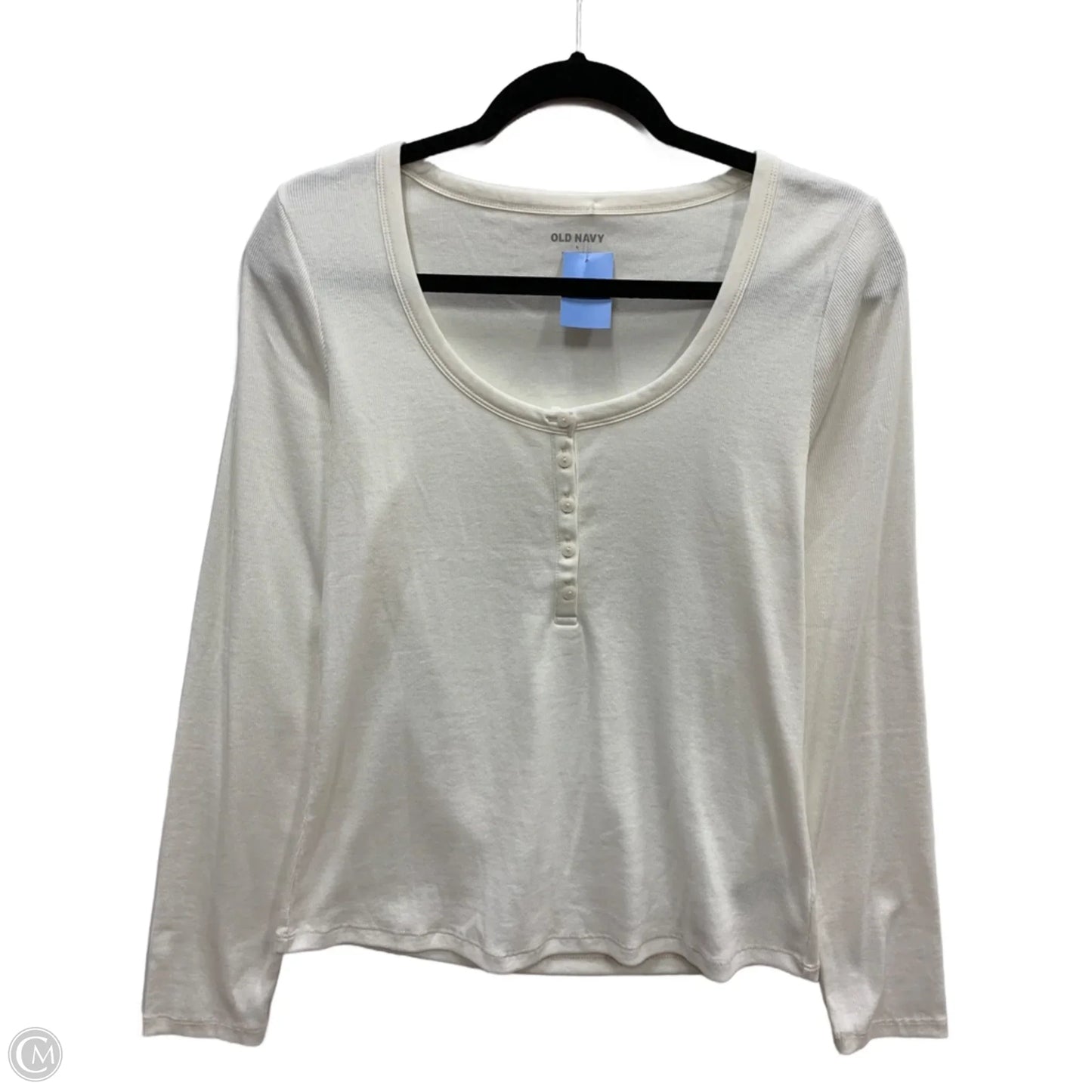 Top Long Sleeve By Old Navy In White, Size: L