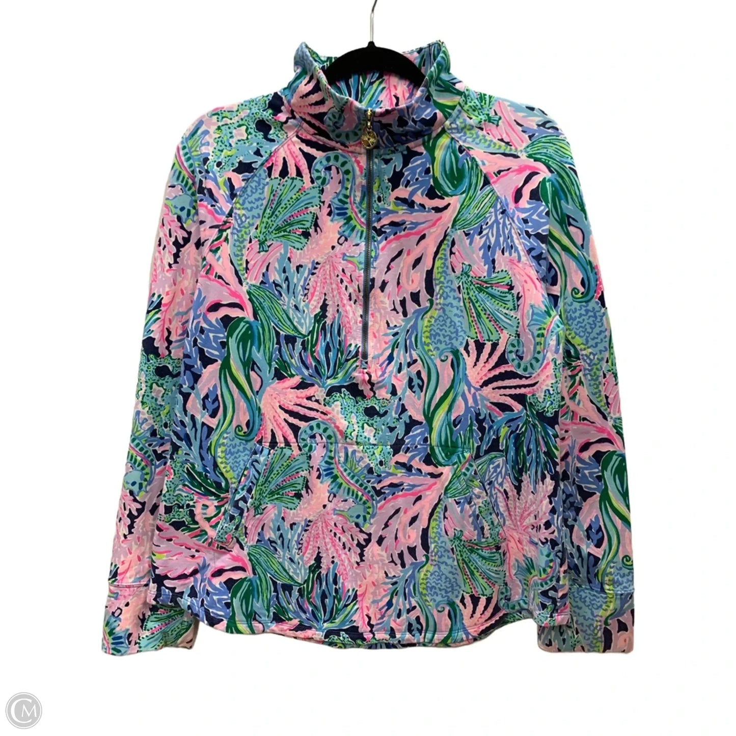 Sweatshirt Designer By Lilly Pulitzer In Blue & Pink, Size: L