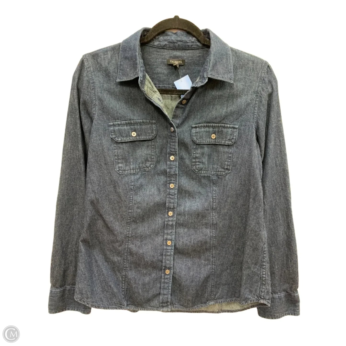 Top Long Sleeve By Talbots In Blue Denim, Size: 10