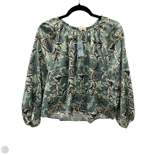 Top Long Sleeve By Loft In Green, Size: Xsp