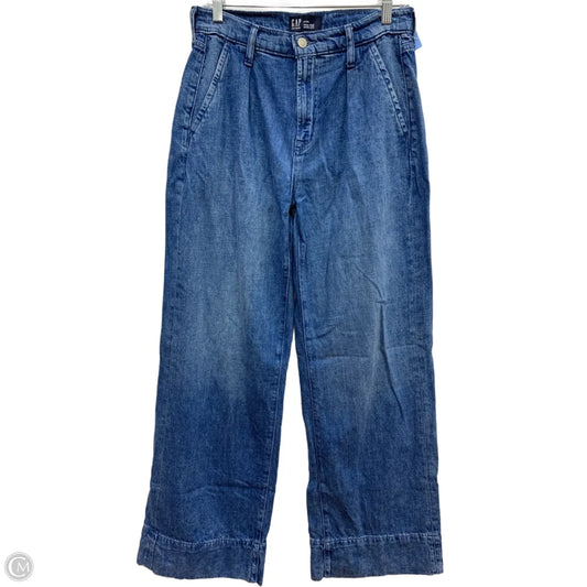 Jeans Wide Leg By Gap In Blue Denim, Size: 6