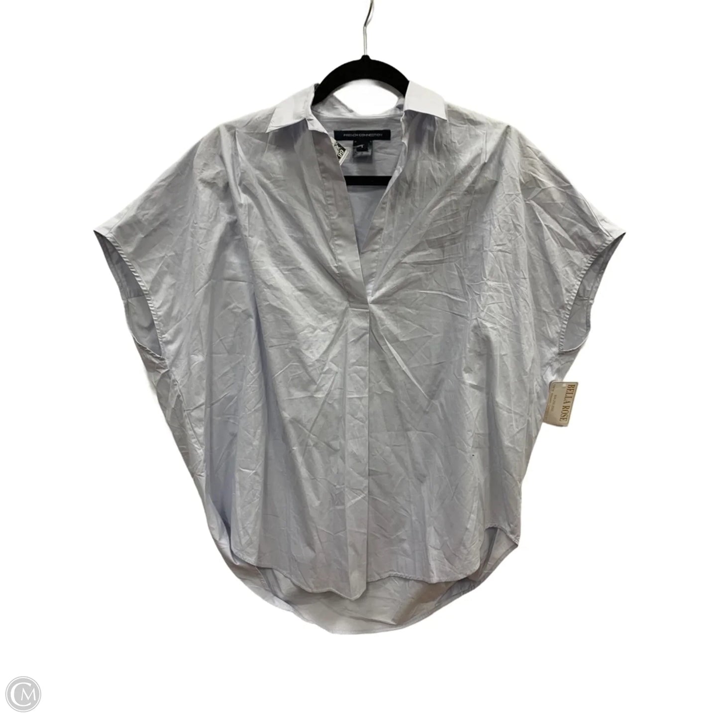 Blouse Short Sleeve By French Connection In Blue, Size: S