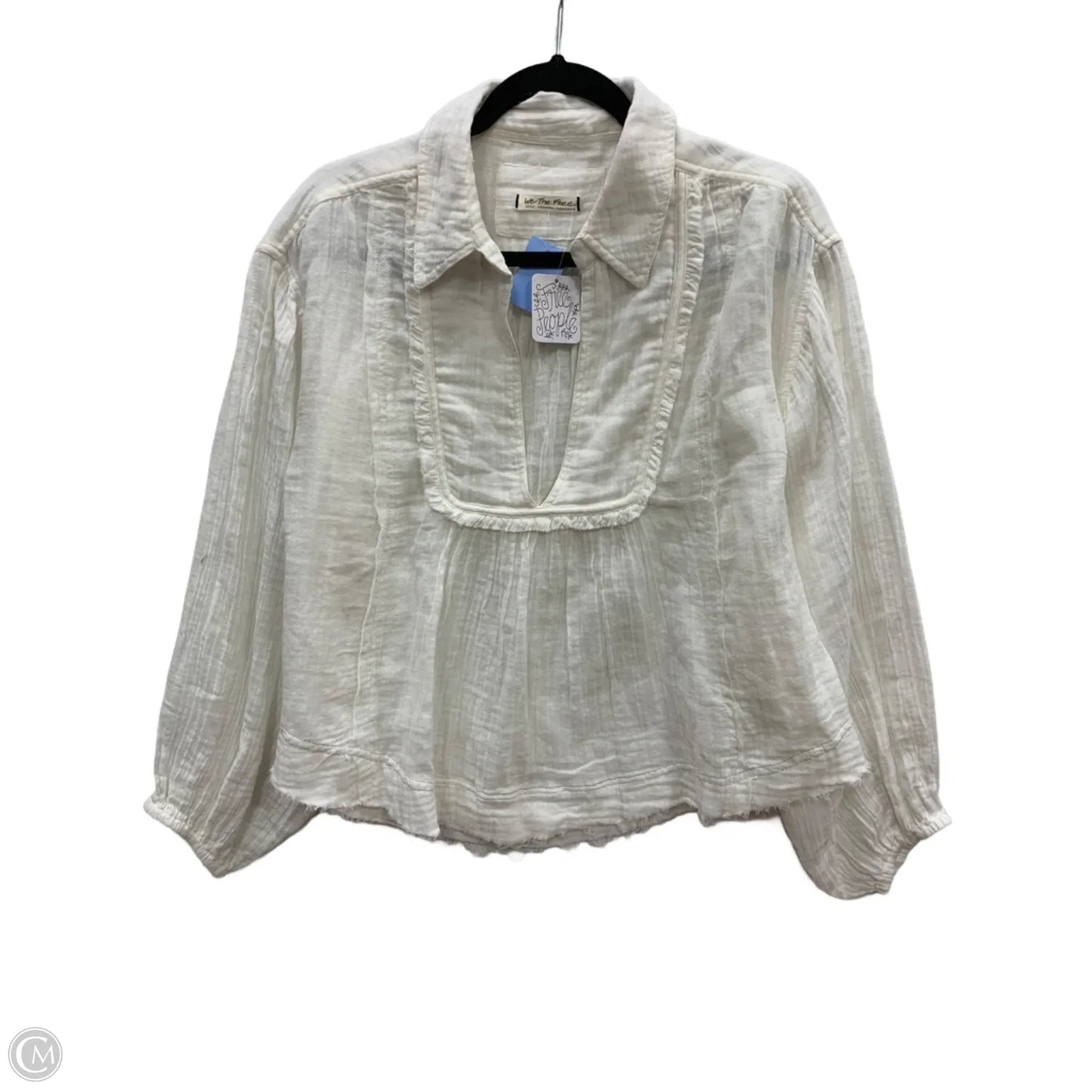 Top Long Sleeve By Free People In White, Size: S