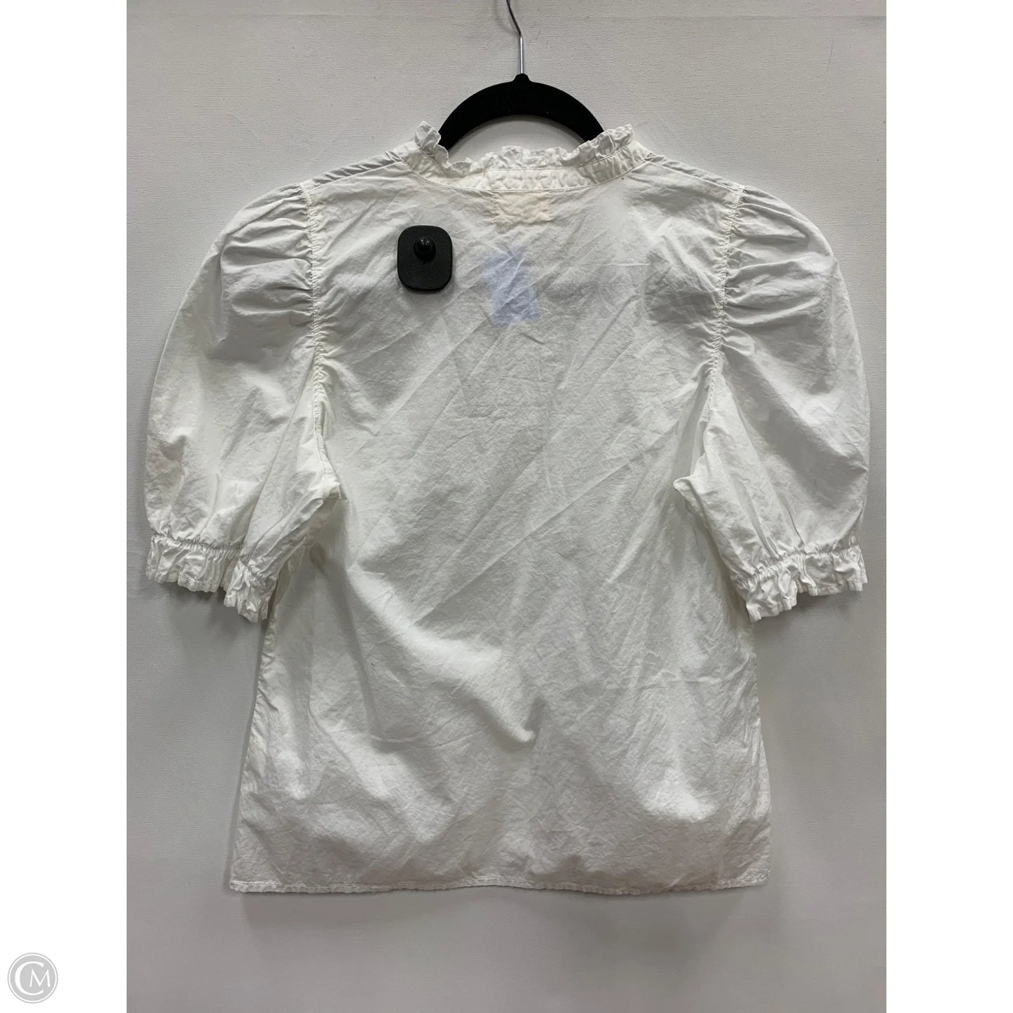 Blouse Short Sleeve By Nation In White, Size: S