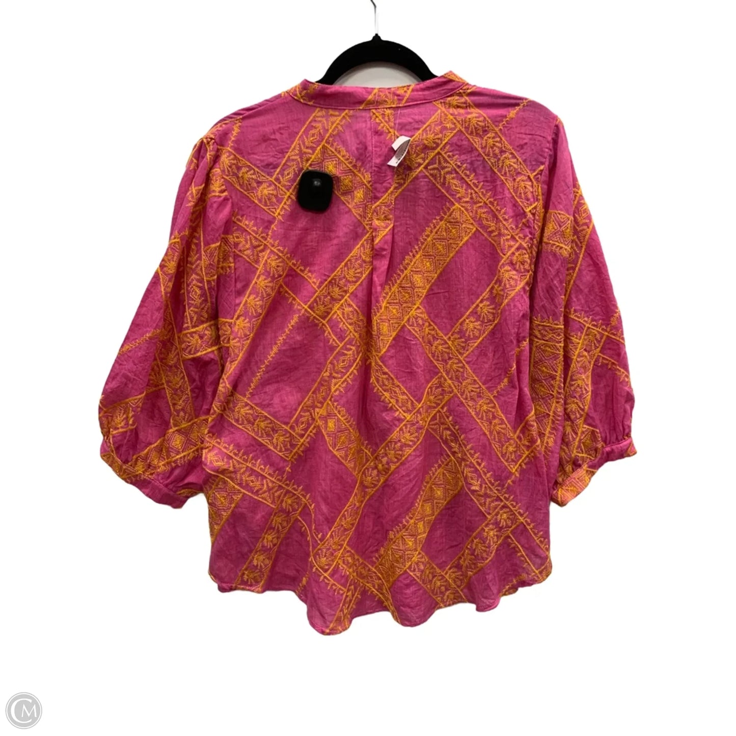 Blouse Long Sleeve By Ivy Jane In Orange & Pink, Size: S
