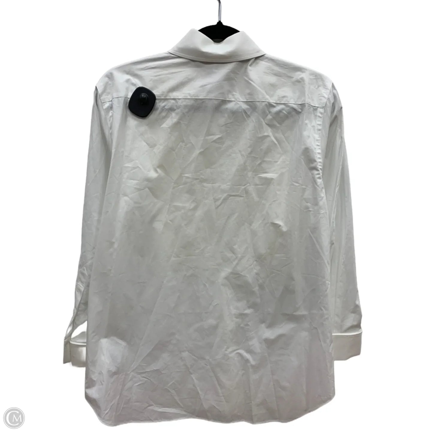 Blouse Designer By Tory Burch In White & Yellow, Size: 4