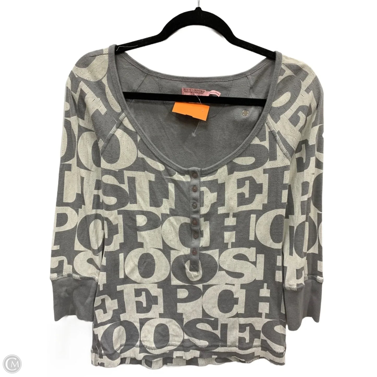 Top Long Sleeve By Juicy Couture In Grey, Size: M