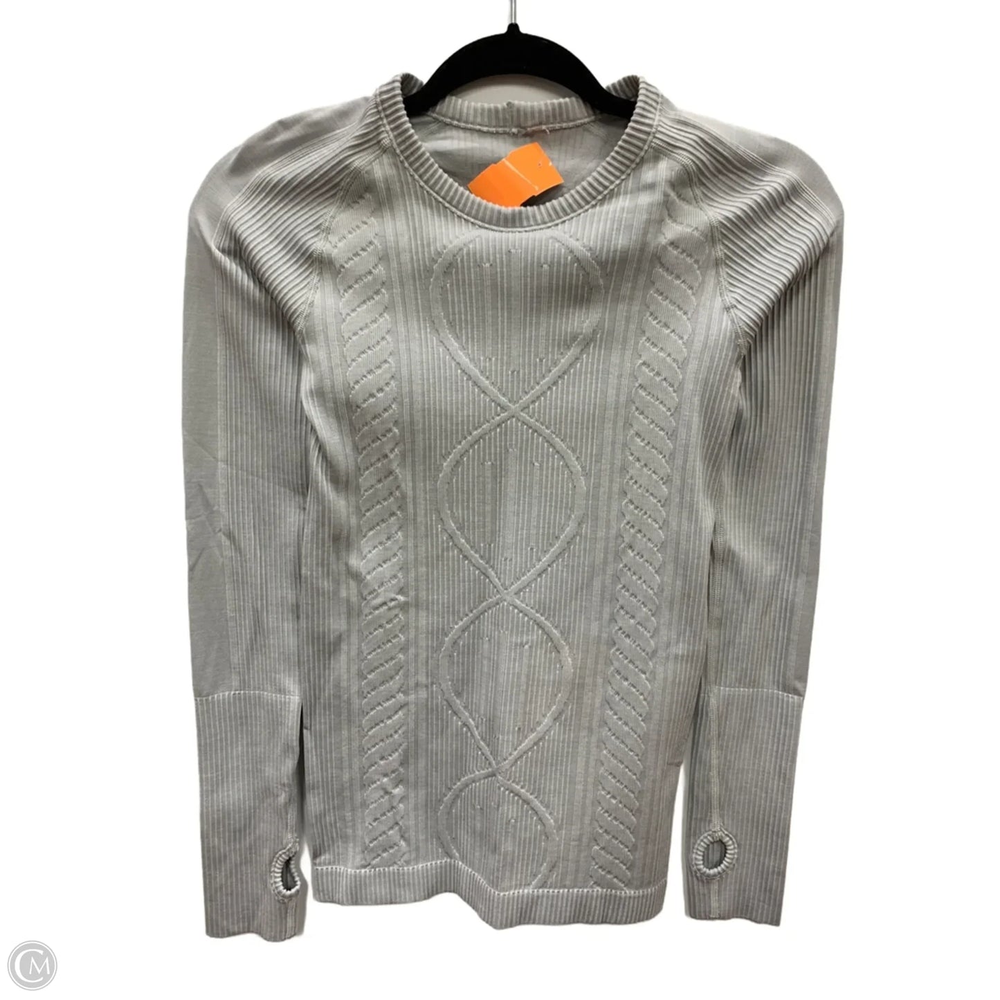 Athletic Top Long Sleeve Crewneck By Lululemon In Grey, Size: Xs