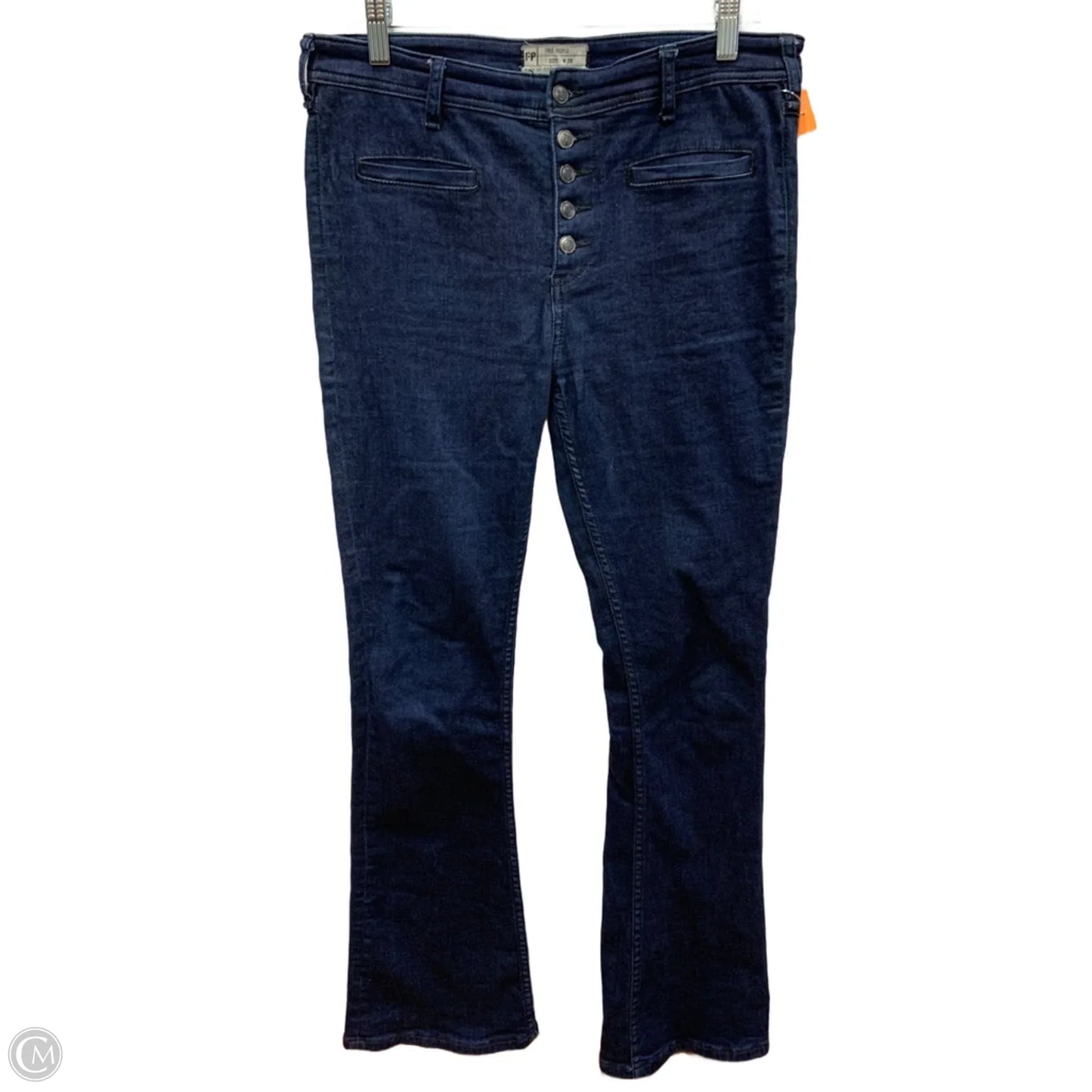 Jeans Flared By Free People In Blue Denim, Size: 8