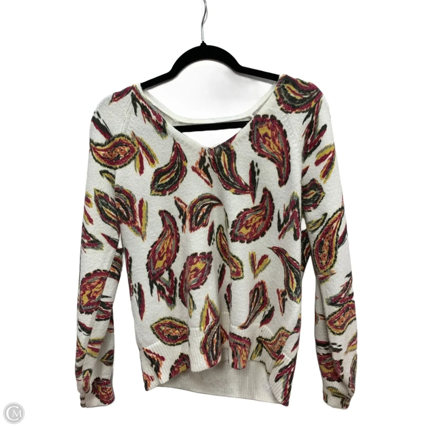 Sweater By Loft In Paisley Print, Size: M