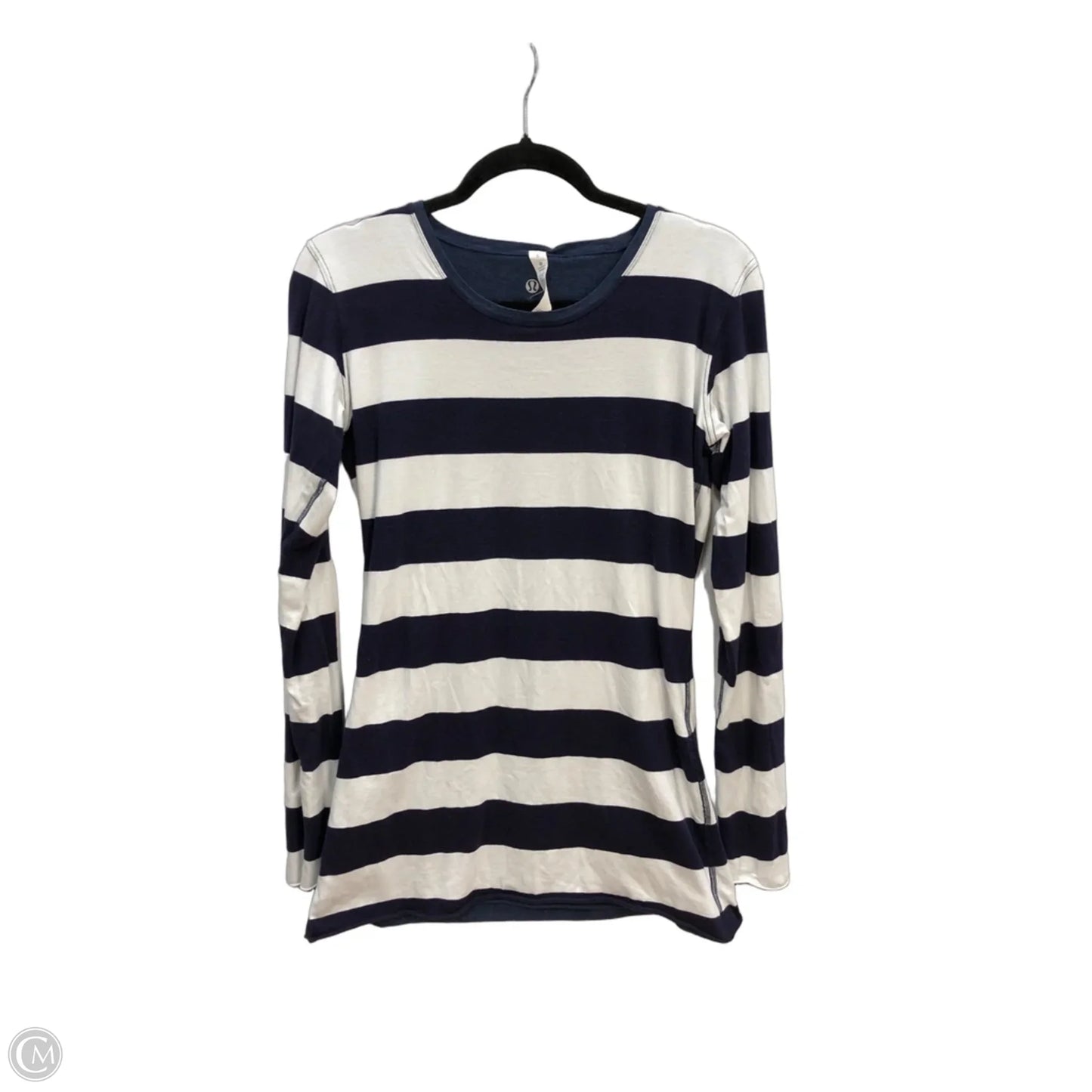 Top Long Sleeve By Lululemon In Striped Pattern, Size: 8