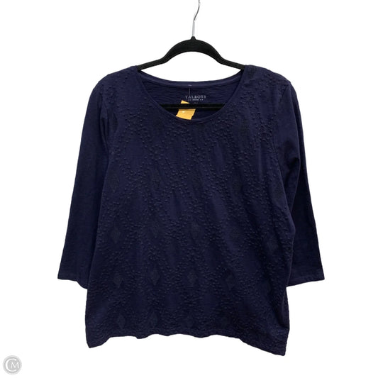 Top Long Sleeve By Talbots In Navy, Size: Xlp