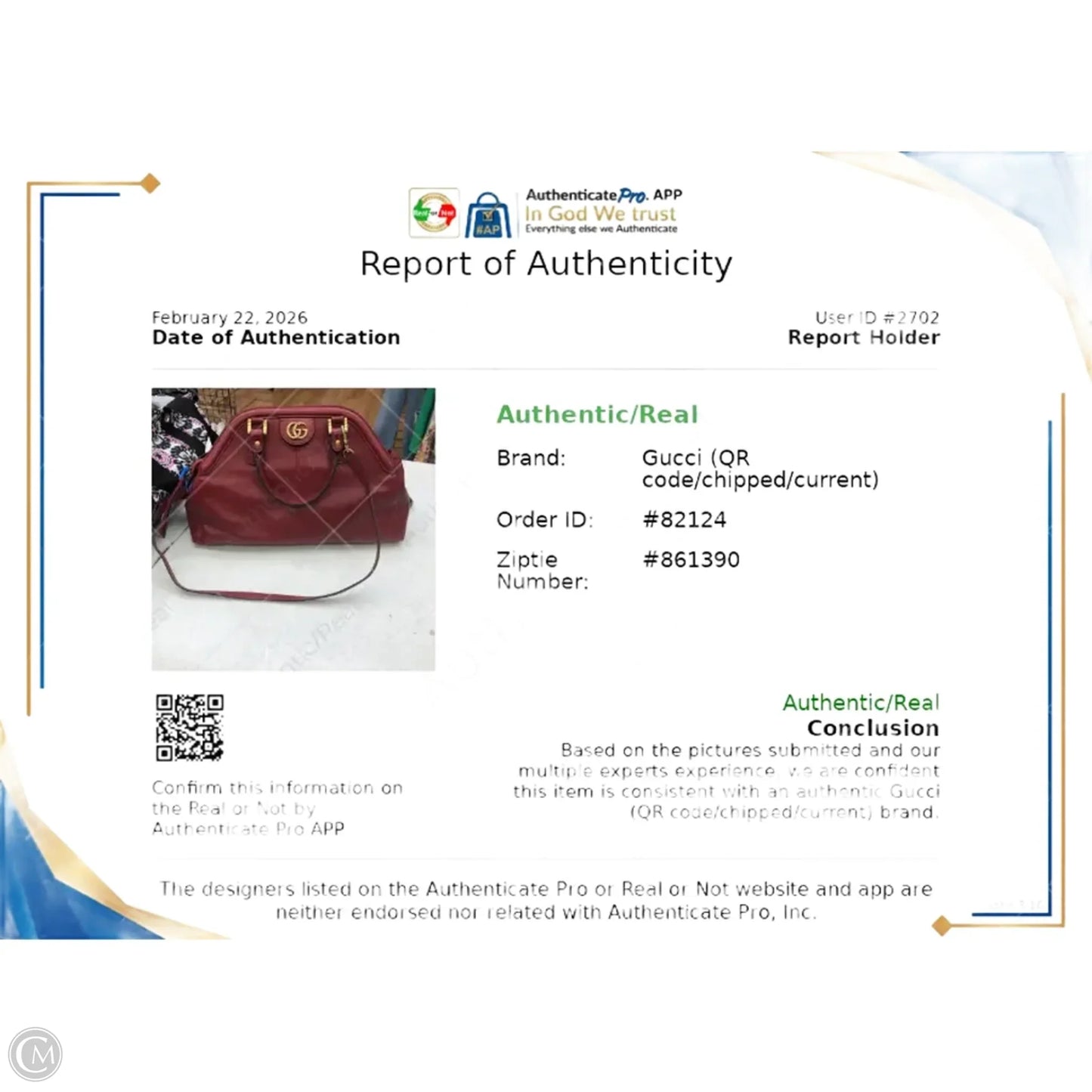 Crossbody Luxury Designer By Gucci, Size: Medium