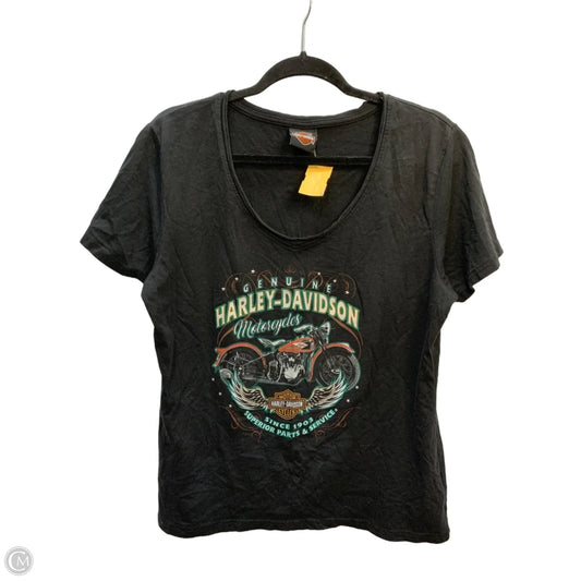 Top Short Sleeve By Harley Davidson In Black, Size: Xl